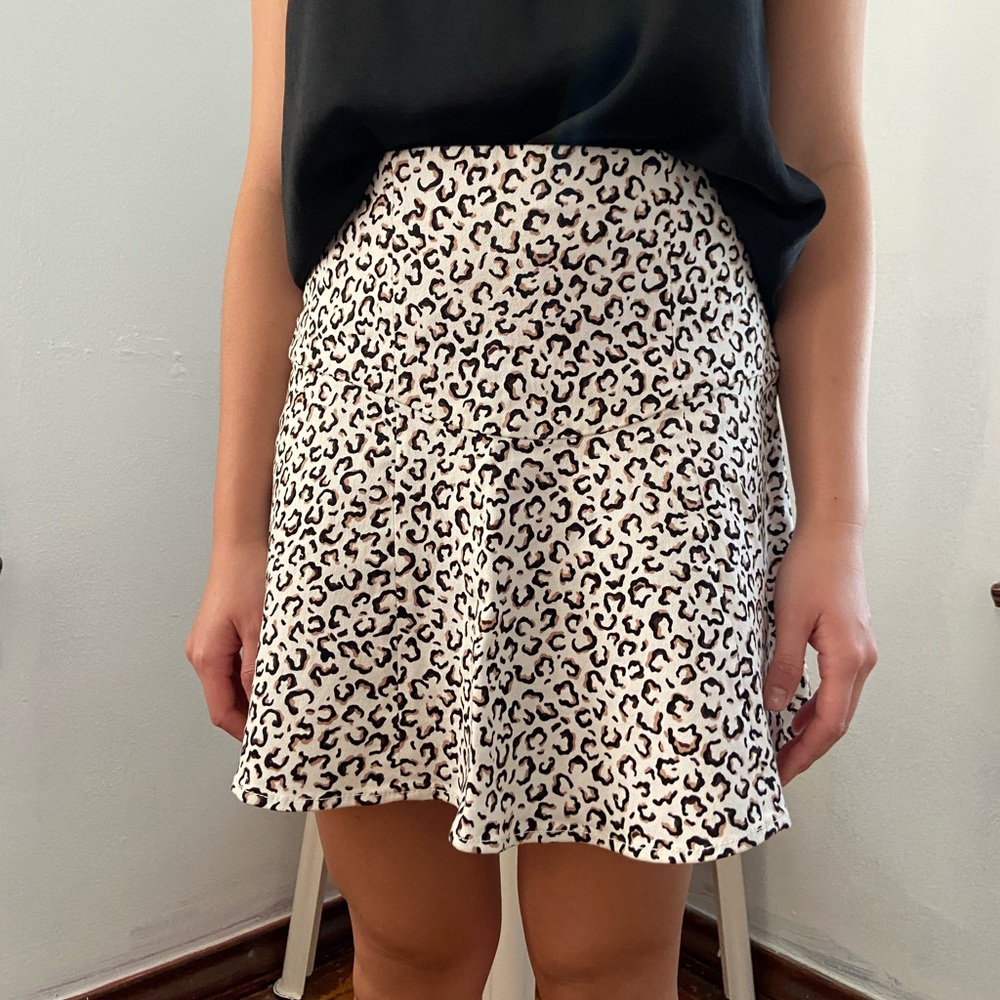 Tibi leopard print skirt